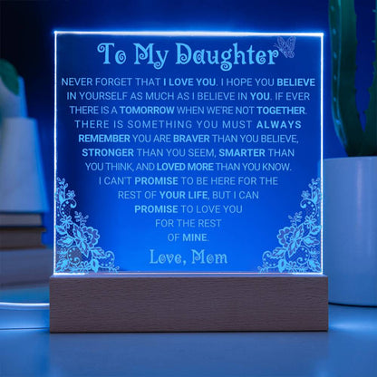 Heartfelt Message Plaque for Daughter - Desk