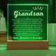 Grandson Gift from Grandma & Grandpa LED Plaque