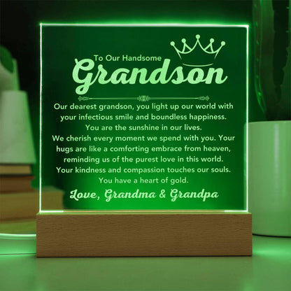 Premium Acrylic Plaque for Grandson