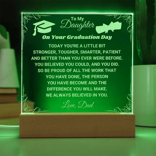 Daughter Acrylic Plaque for Graduation Day