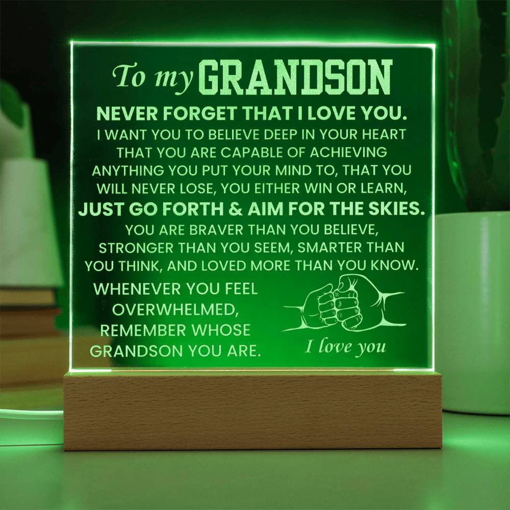 Grandson Plaque from Grandpa