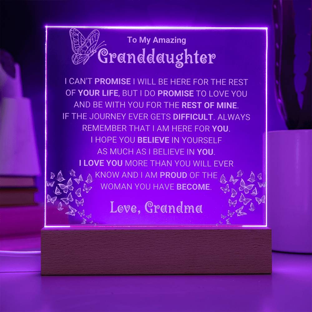 Engraved Acrylic Keepsake for Teen Girls