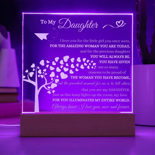 Sentimental Gift for Daughter from Parents | Engraved Acrylic Plaque for Birthday, Christmas, Graduation & Just Because