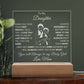 Meaningful Present for Daughter from Mom | Gift for Birthday, Graduation, Christmas, Mother's Day & Easter | Engraved Acrylic Plaque