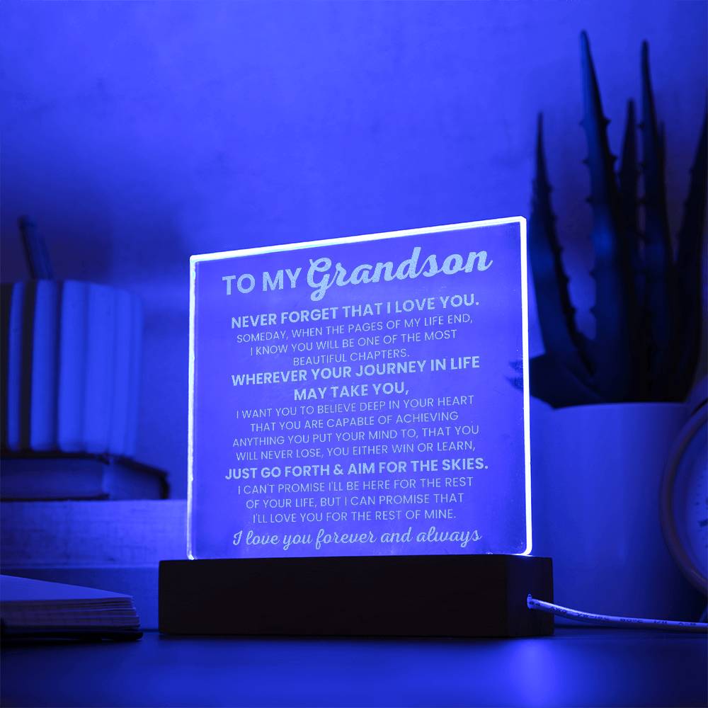 Premium Acrylic Keepsake for Grandson