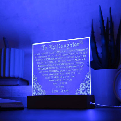 Engraved Acrylic Plaque - Side View