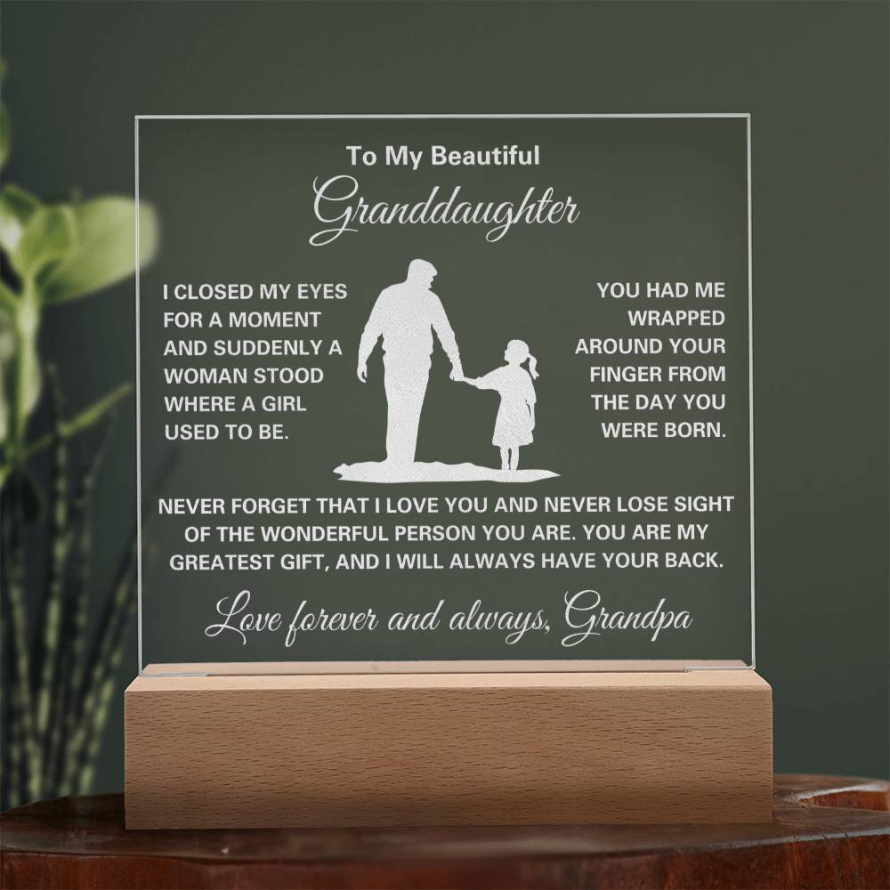 Brightness Adjustable Acrylic Plaque