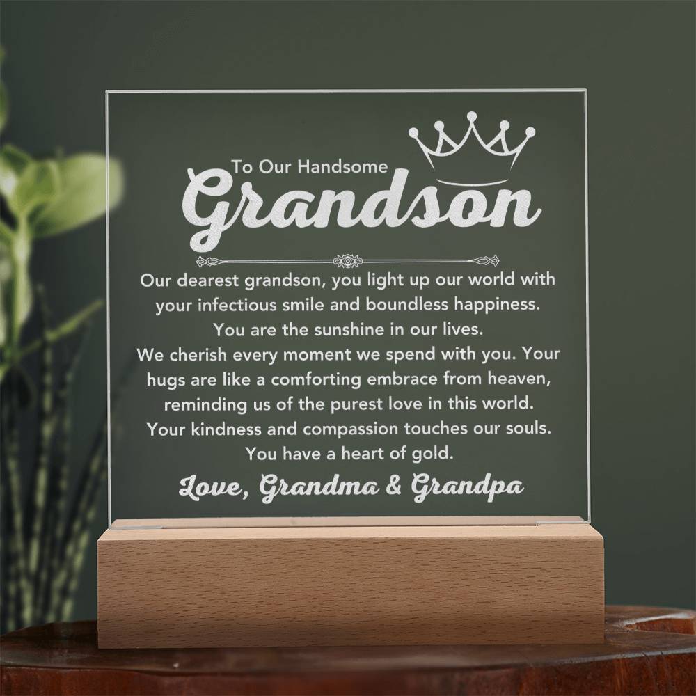 Unique Design Grandson Plaque