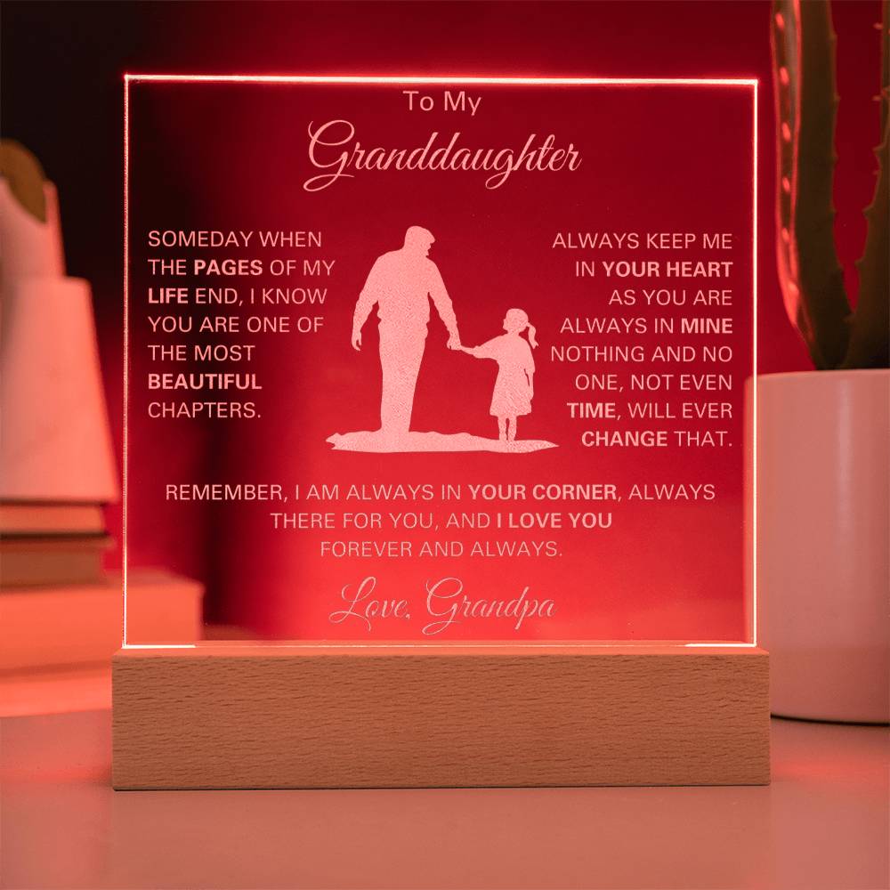 Premium Acrylic Keepsake for Granddaughter