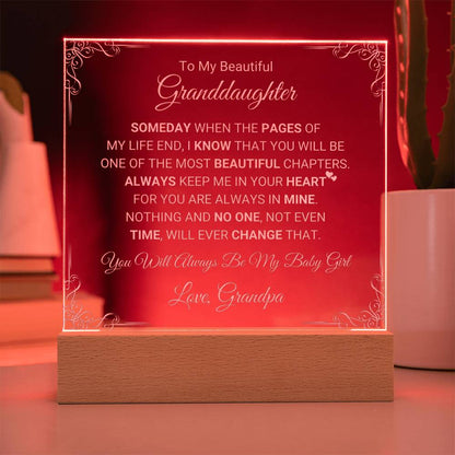 To My Beautiful Granddaughter Present from Grandpa