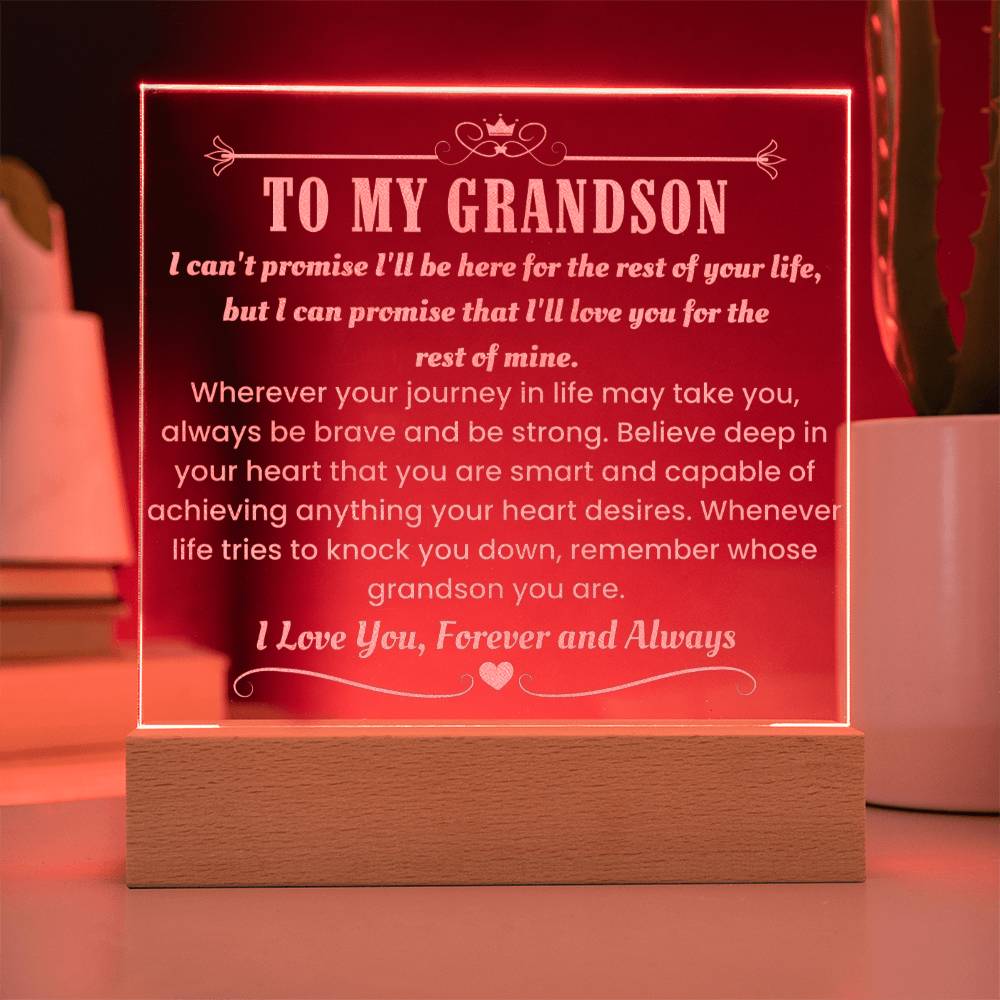 Grandson Gift from Grandparents Plaque