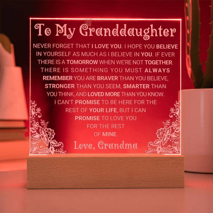 Christmas Gift: Sentimental Plaque for Granddaughter