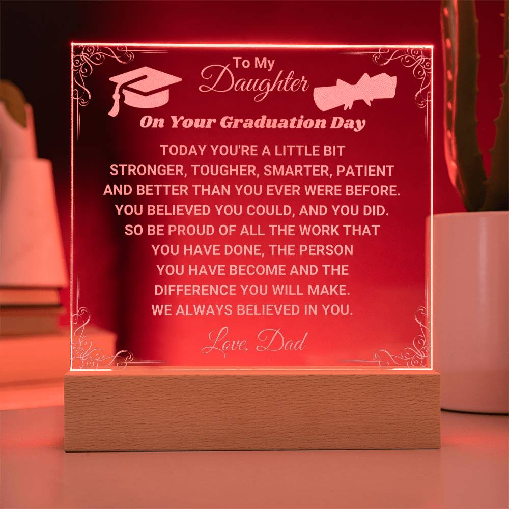 Premium Acrylic Plaque for Daughter