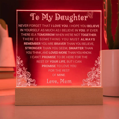 Mom to Daughter Keepsake Plaque