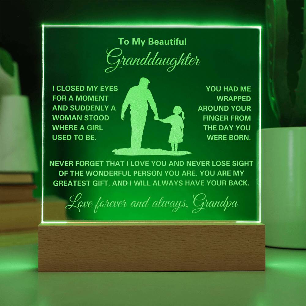 Personalized Plaque for Granddaughter