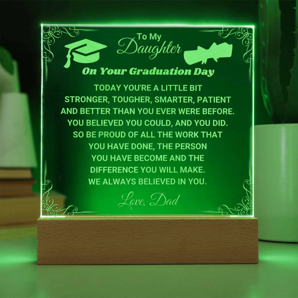 Multi-Color Display Plaque for Graduation