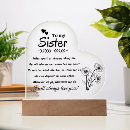 Heart Acrylic Plaque for Birthday, Graduation, Mother's Day