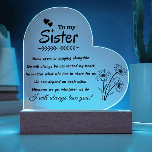 Heart Acrylic Plaque for Birthday, Graduation, Mother's Day