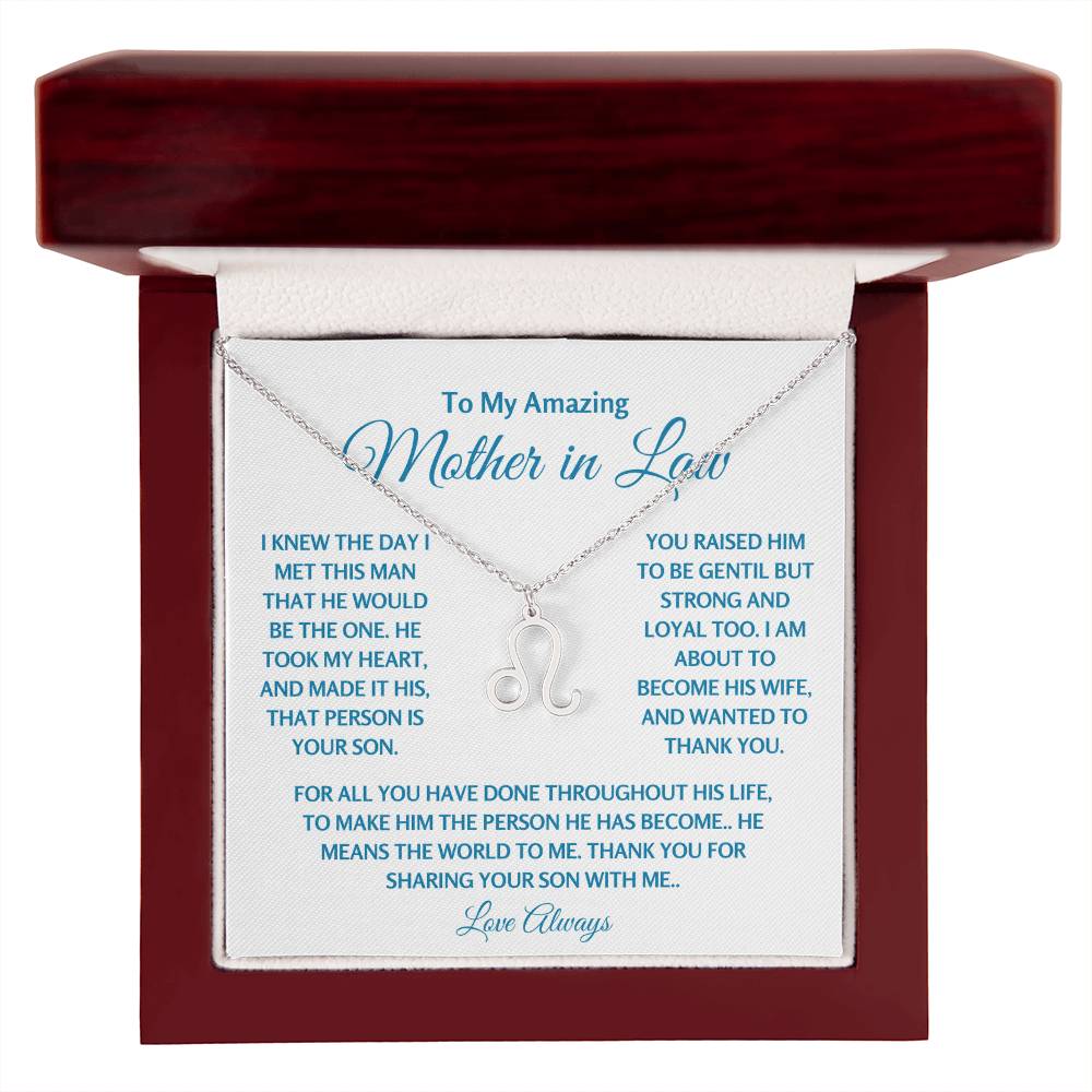 Mother In Law Jewelry Gift - Leo with luxury box