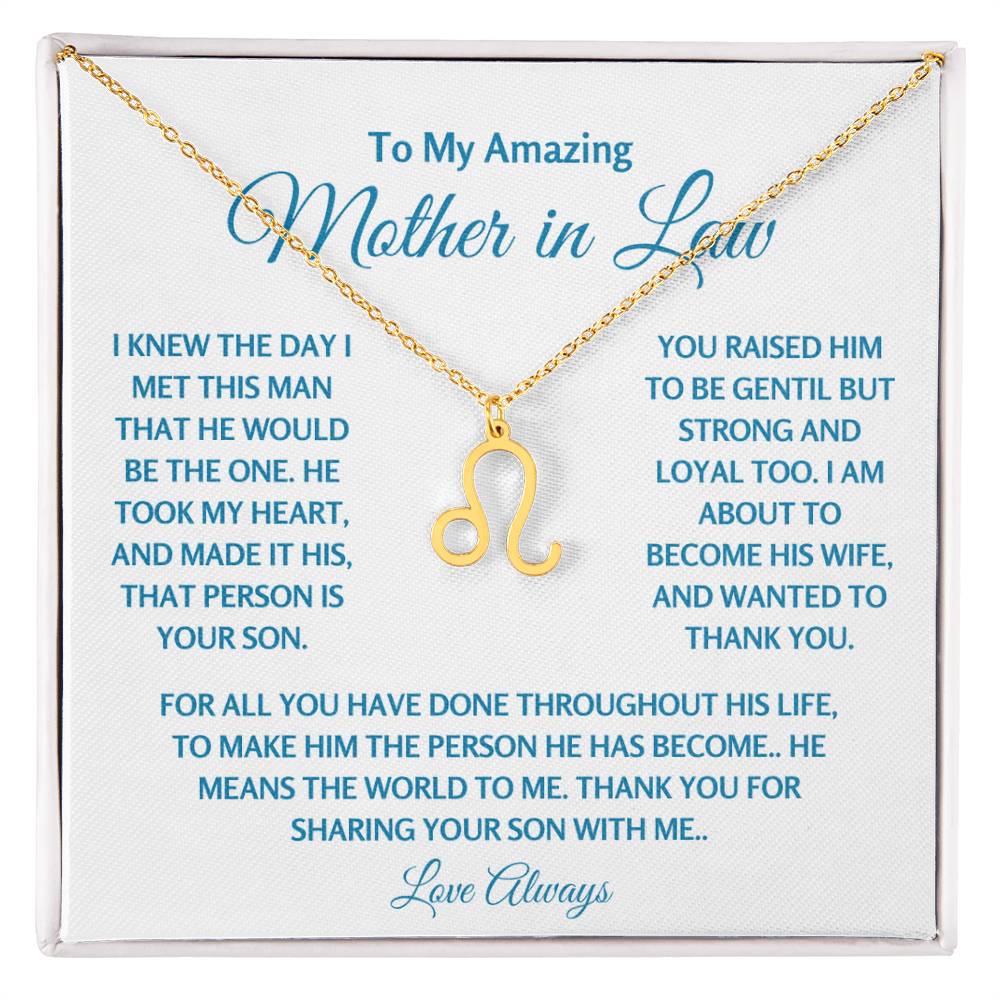 Mother In Law Jewelry Gift - LEo Gold