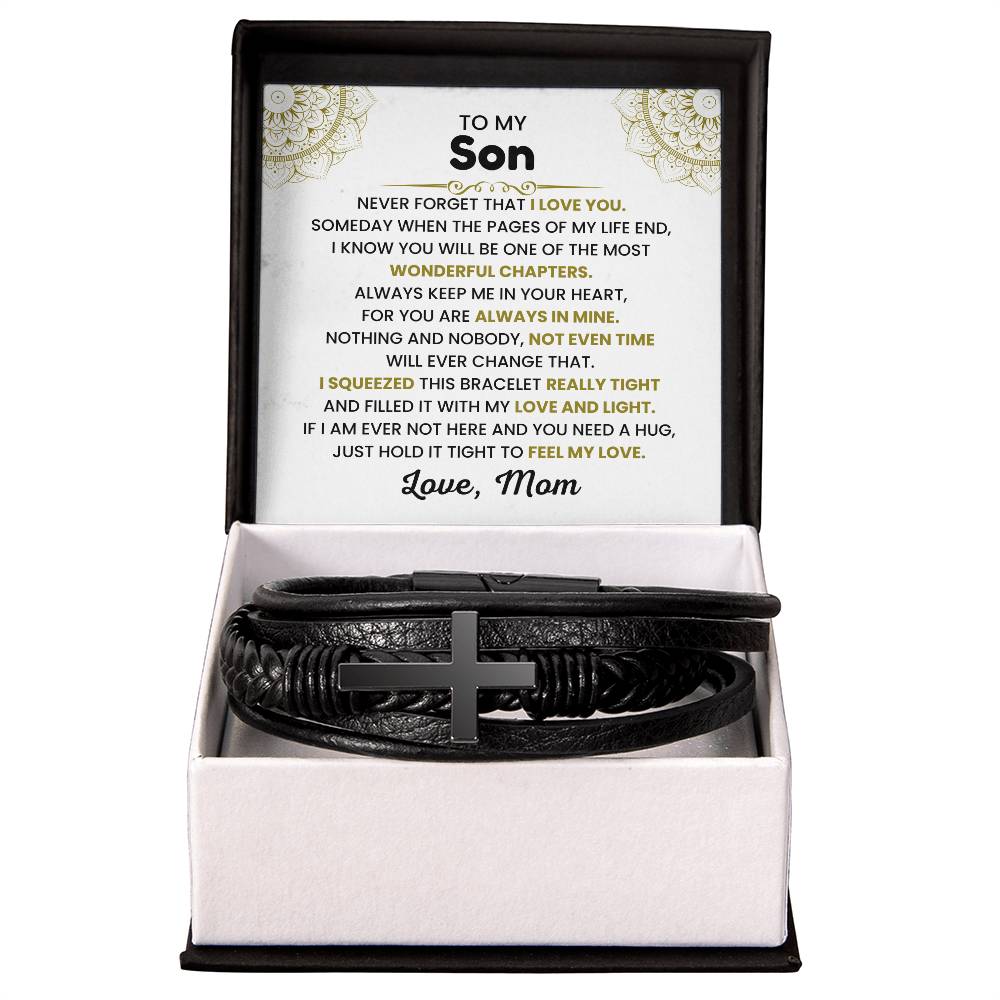 Vegan Leather Bracelet for Sons