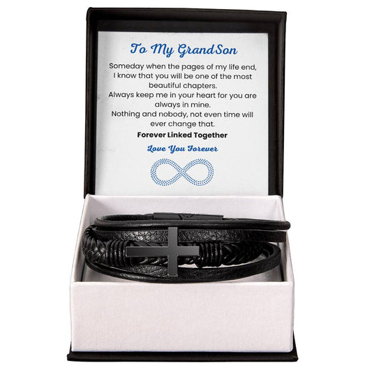 Cross Bracelet for Grandson | Keepsake Gift for Grandson from Grandparents