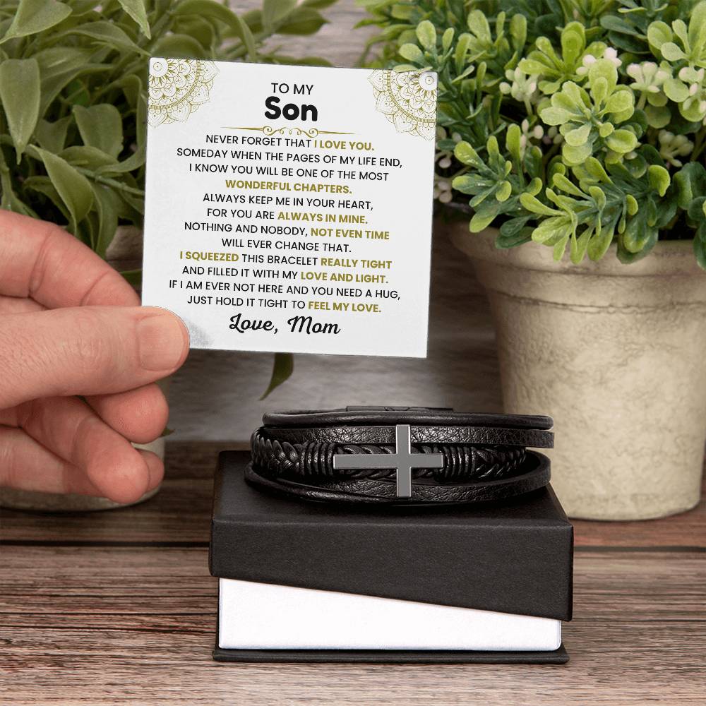 Graduation Gift Son Leather Bracelet