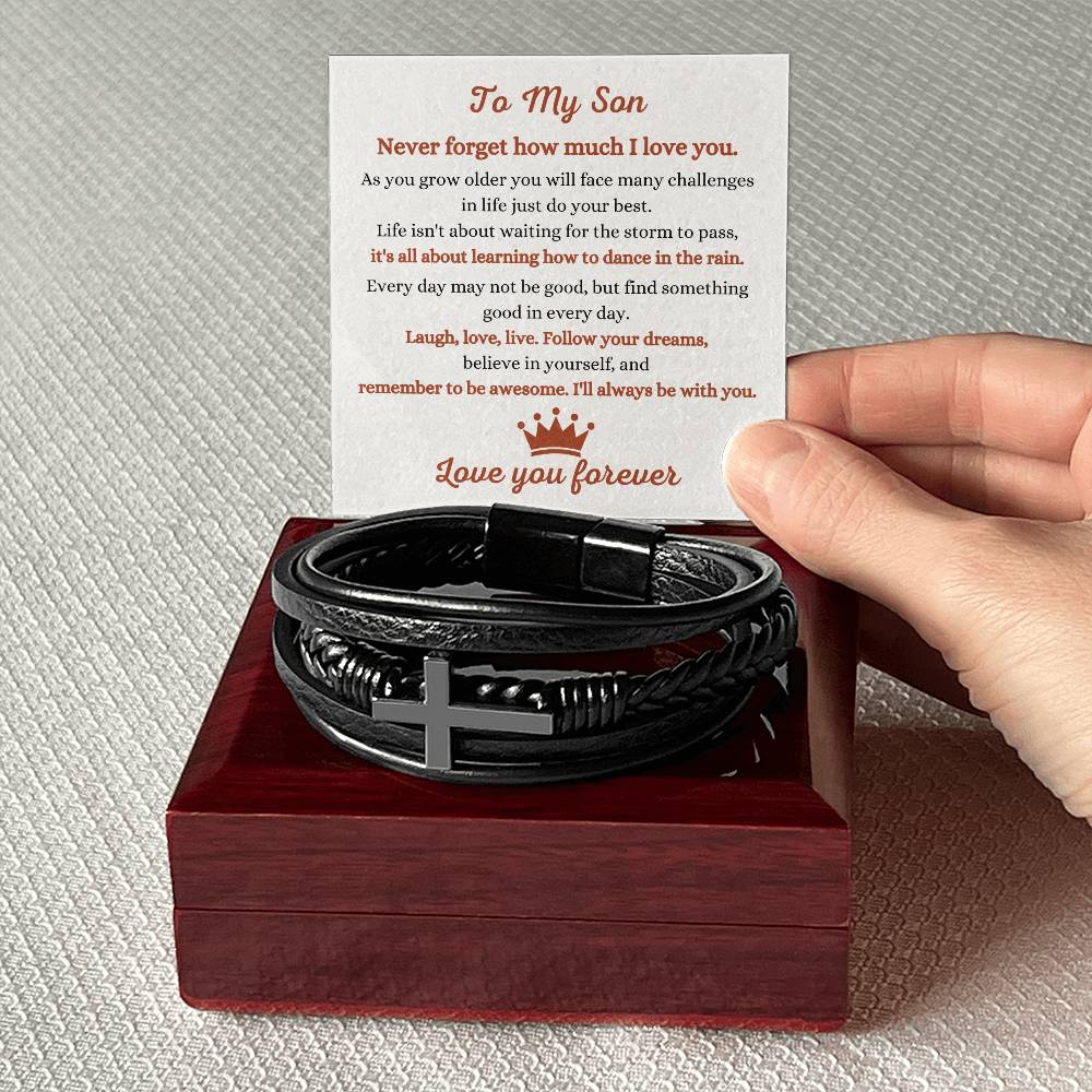 Birthday Gift Idea for Son - Leather Bracelet