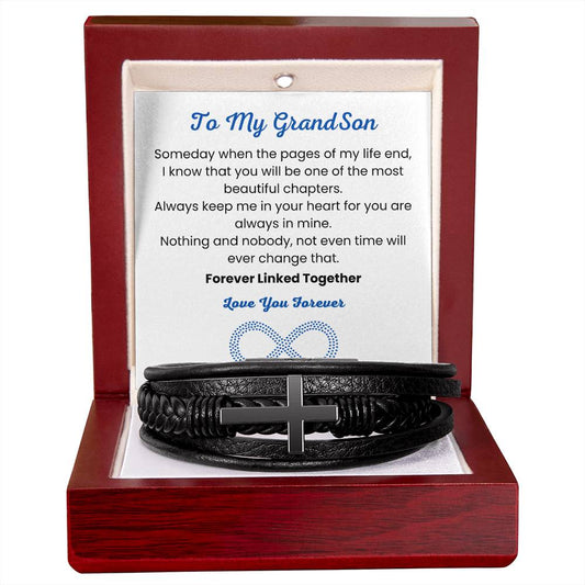 Express Love with a Cross Bracelet for Grandson