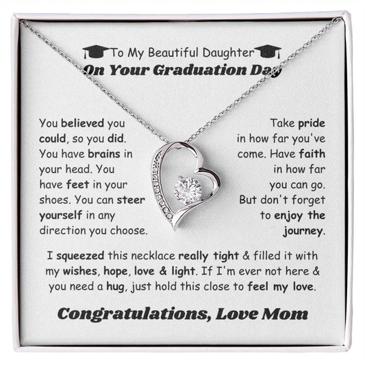 Best Graduation Gift for Daughter from Mom | Forever Love Necklace for College and School Graduation