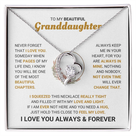 Beautiful Granddaughter Necklace | Gift for Birthday, Graduation, Christmas and Just Because