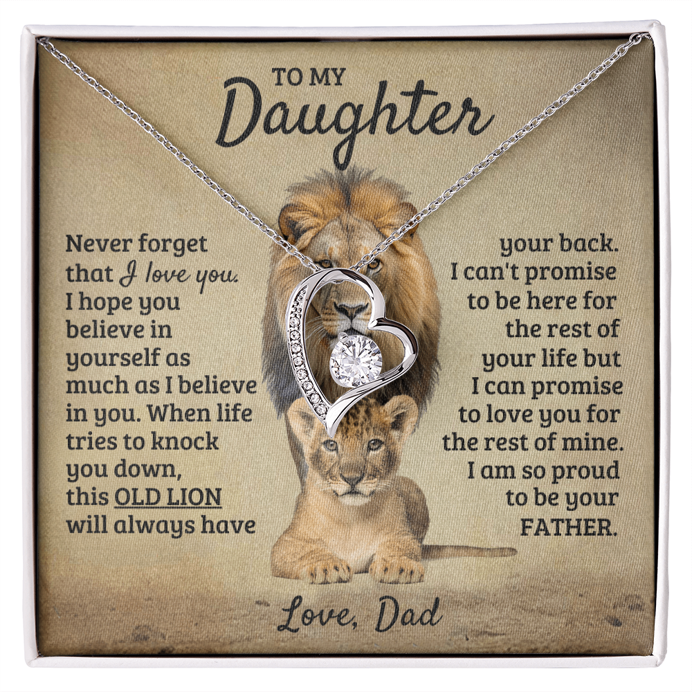 To My Daughter - I'm Proud To Be Your Father - Forever Love Necklace