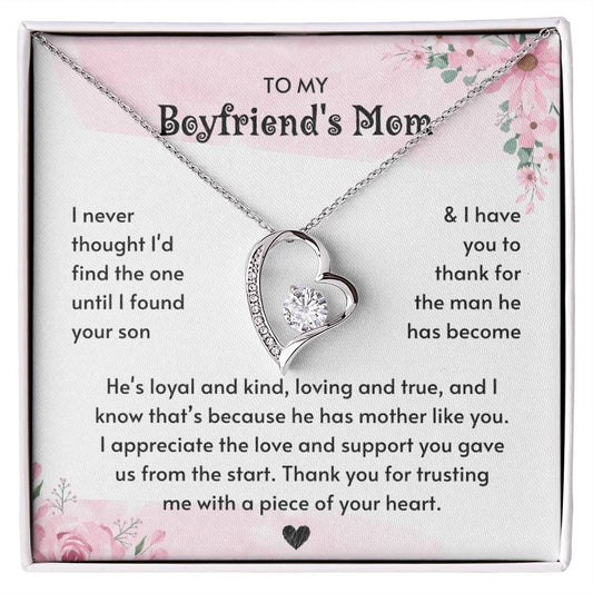 To My Boyfriends Mom Necklace | Gift for Xmas. Mother's Day, Birthday