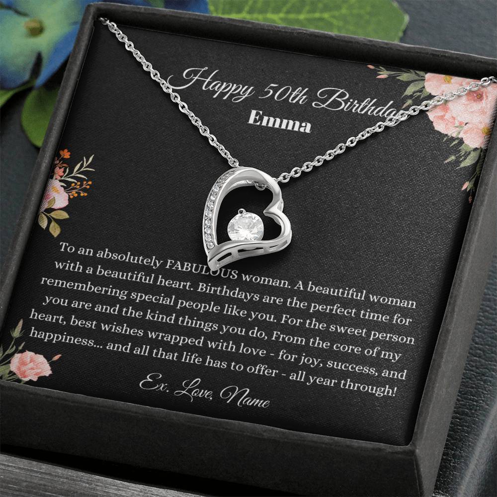 Personalized Gift for 50 Year Old Her Necklace