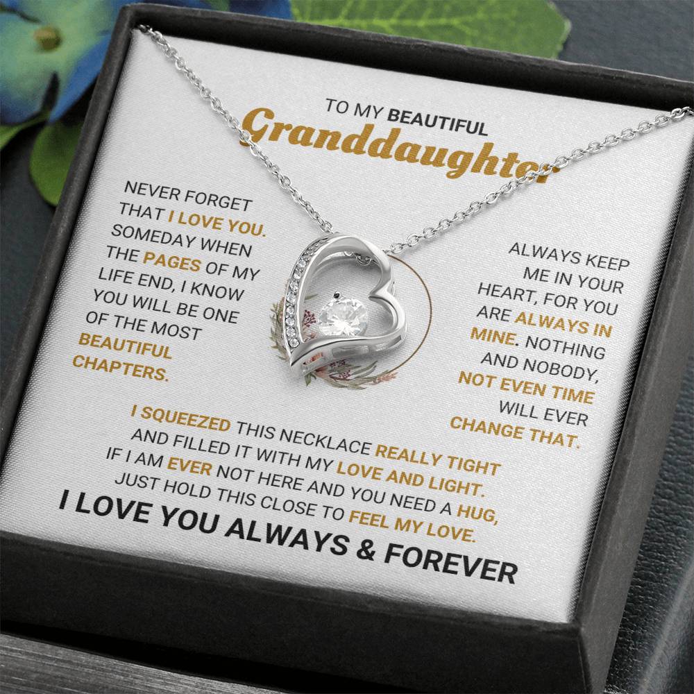 Beautiful Granddaughter Necklace, Gift for Birthday, Graduation, Christmas and Just Because