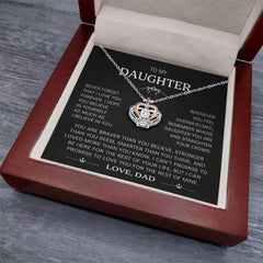 To My Daughter - Straighten Your Crown Necklace