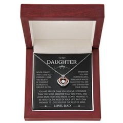 To My Daughter - Straighten Your Crown Necklace