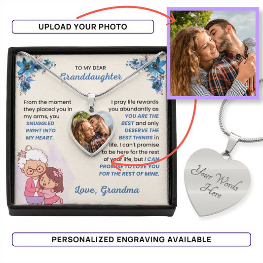 Personalized Photo Necklace for Granddaughter from Grandma