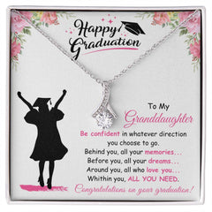 Graduation Necklace, Elegant Gift for Her, Meaningful Graduation Jewelry, Happy Graduation