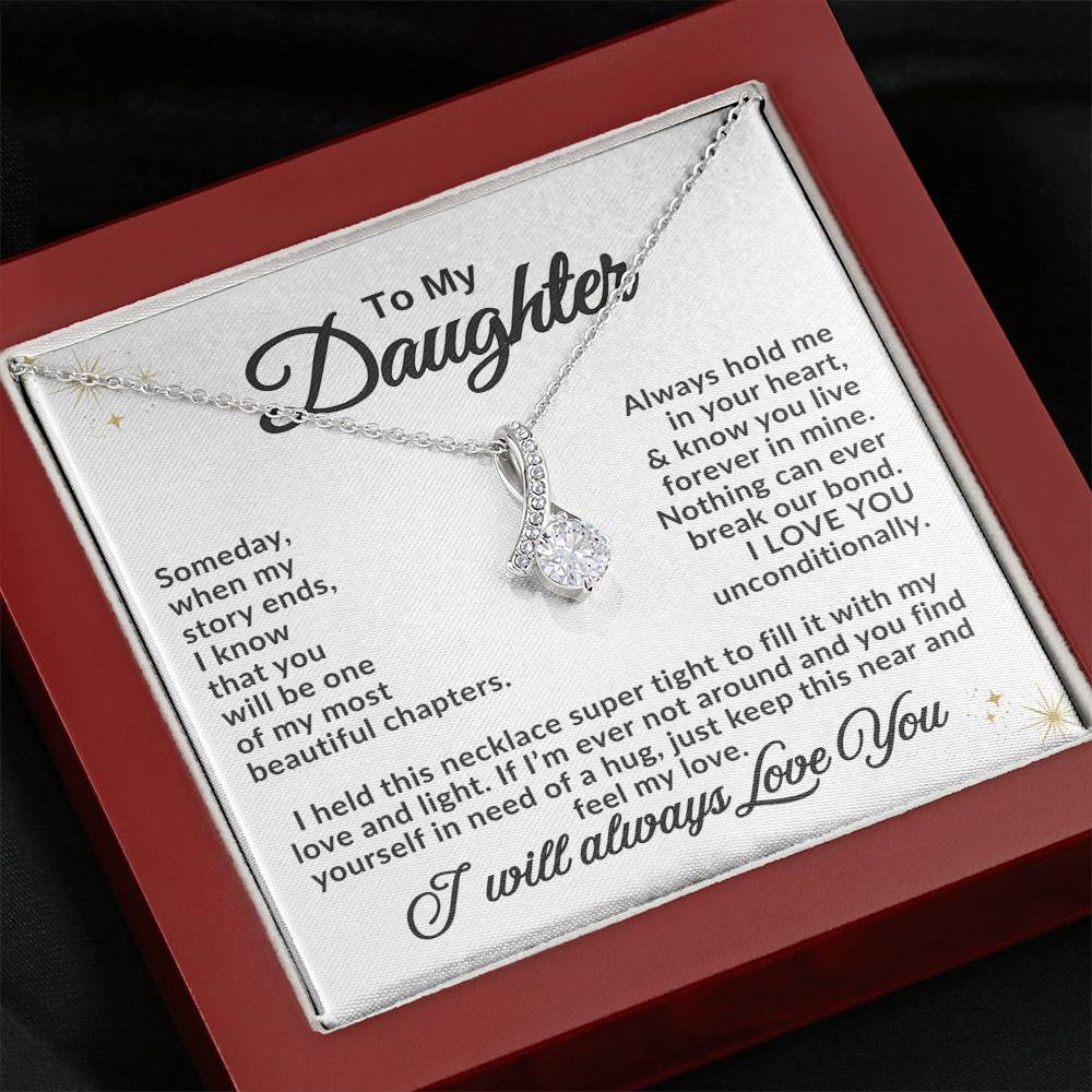 To My Daughter Necklace – Daughter Graduation & Birthday Present – Alluring Beauty Necklace