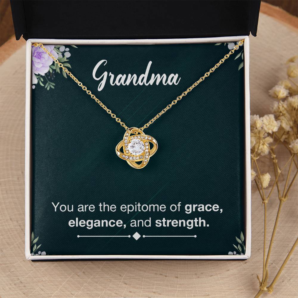 Grandma Necklace from Grandkids - Love Knot Necklace