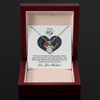 To My Wife Necklace - Perfect Gift for Wife from Husband, Romantic Jewelry for Birthday & Valentine’s Day - Eternal Hope Necklace