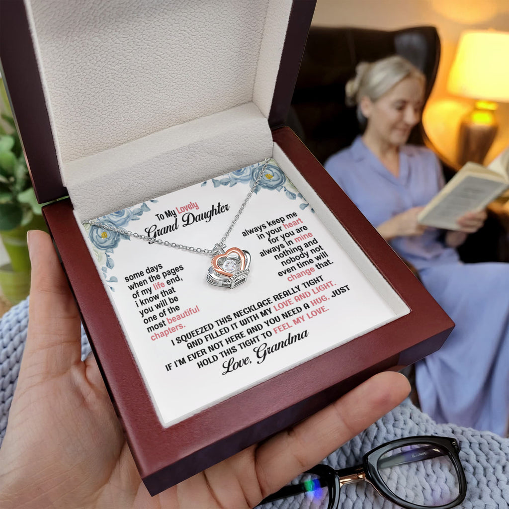To My Granddaughter Necklace – Birthday & Graduation Gift from Grandma – Crown Pendant Necklace
