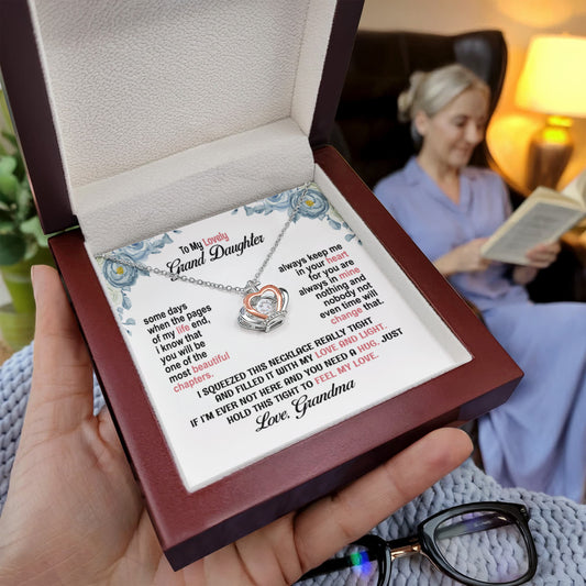 To My Granddaughter Necklace – Birthday & Graduation Gift from Grandma – Crown Pendant Necklace