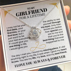 Gift for Girlfriend Necklace - Romantic Jewelry for Valentine’s Day, Birthday & Special Relationship Moments - Love Knot Necklace