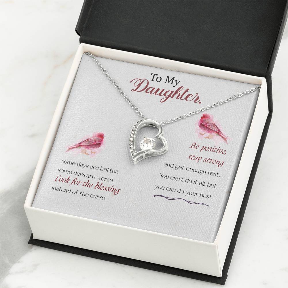 To My Daughter Necklace – Daughter Celebration Jewelry: Graduation, Birthday – Forever Love Necklace