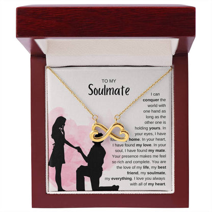 To My Soulmate Necklace - Unique Soulmate Gift for Her for Birthdays & Surprise Moments - Endless Love Necklace