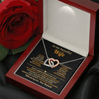 Thoughtful Romantic Wife Gift - Jewelry from Husband for Any Occasion - Interlocking Hearts Necklace