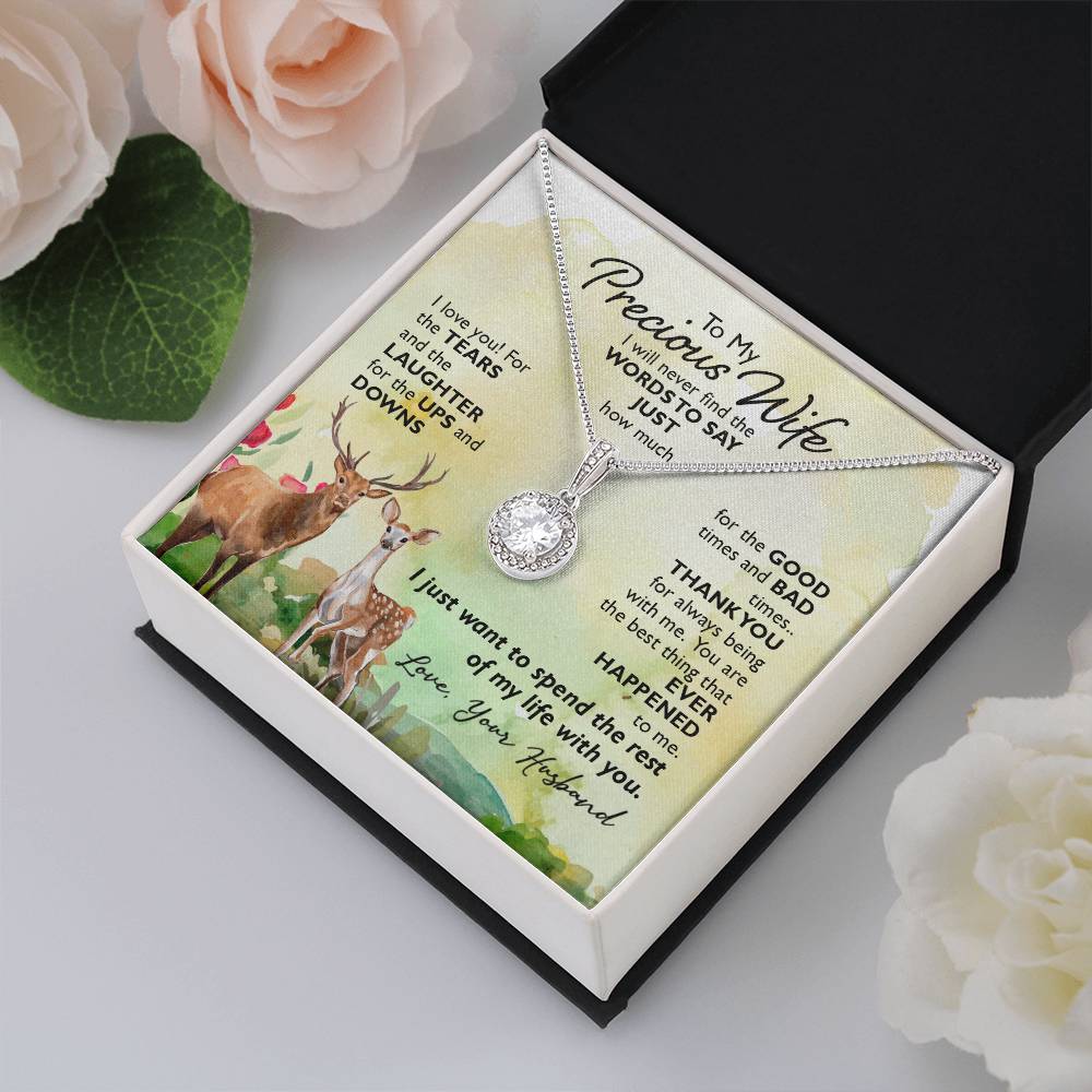 Love Gift for Wife from Husband - Sentimental Jewelry for Valentine’s Day, Anniversary, Birthday & Christmas - Eternal Hope Necklace