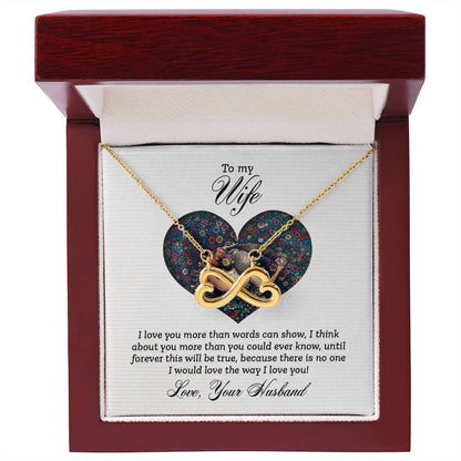 To My Wife Necklace - Romantic Husband to Wife Jewelry for Birthday, Valentine’s Day & Special Celebrations - Endless Love Necklace